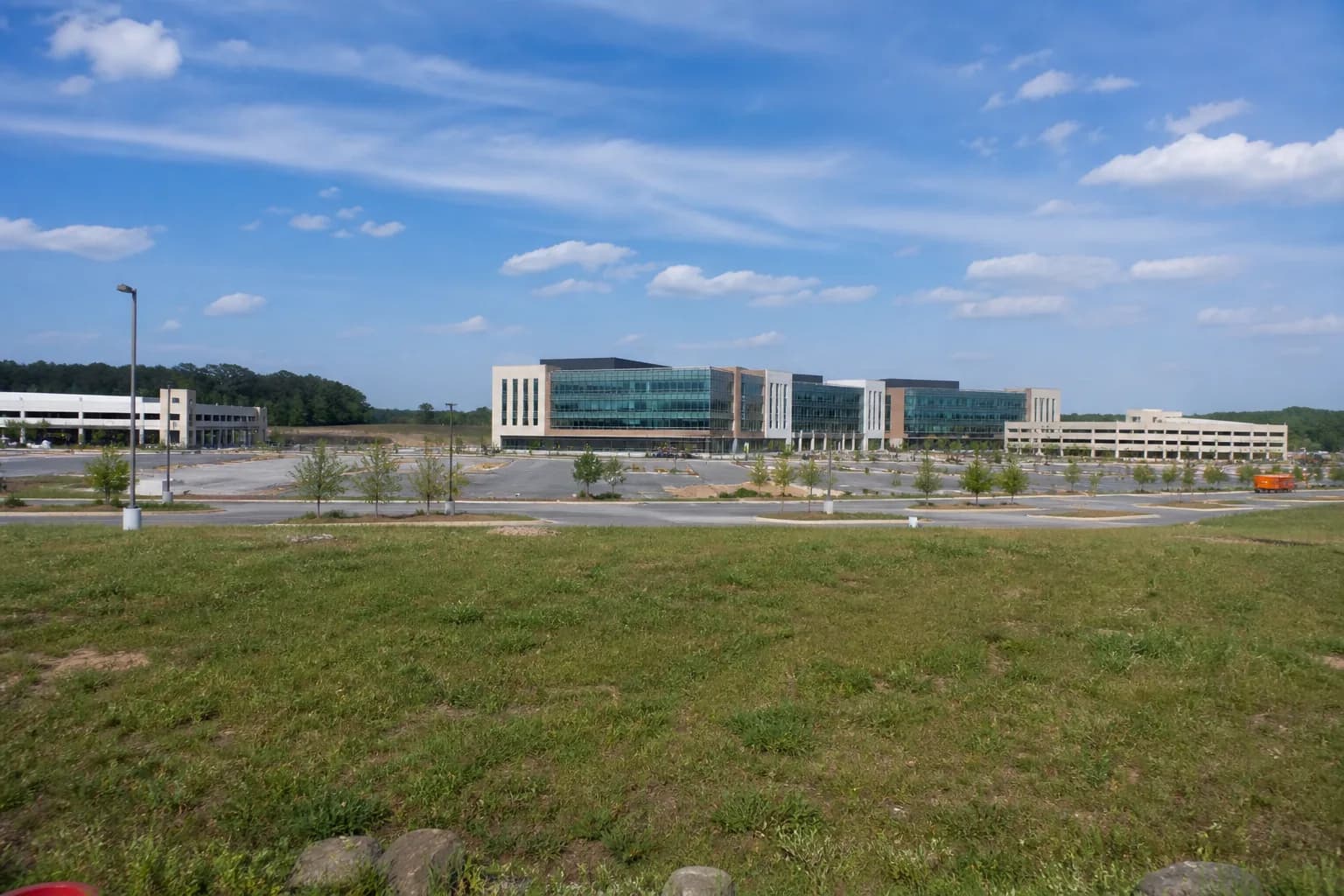 A large commercial property representing a potential landscape contract